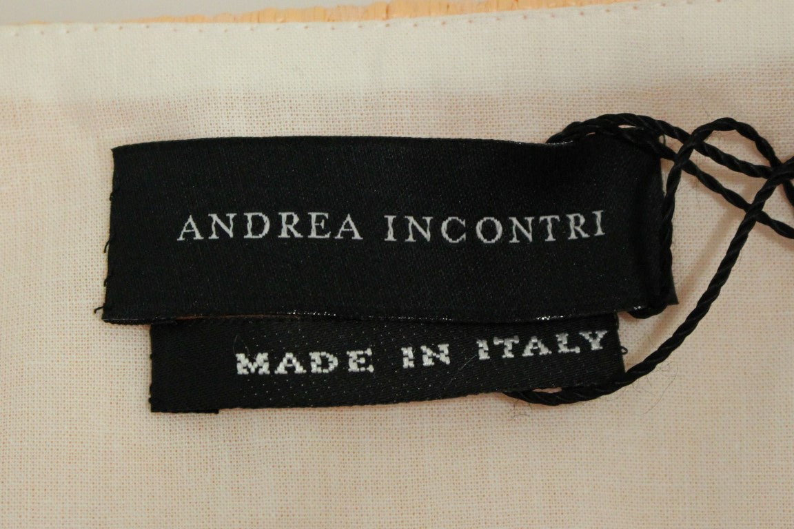 Andrea Incontri Pink Short Sleeves Jacket Coat Andrea Incontri