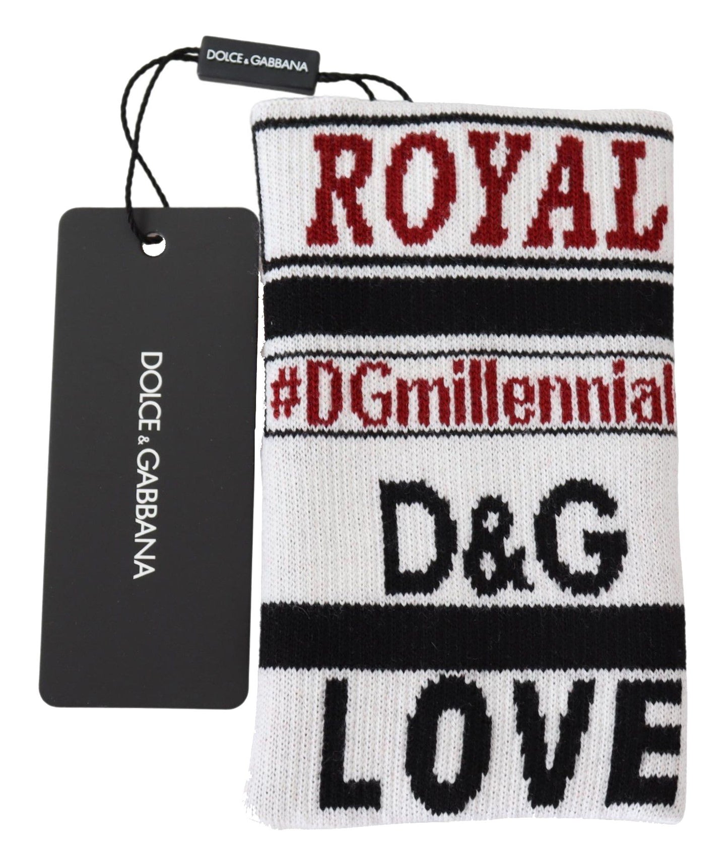 Dolce & Gabbana Multicolor Wool Knit D&G Love Wristband Wrap Dolce & Gabbana