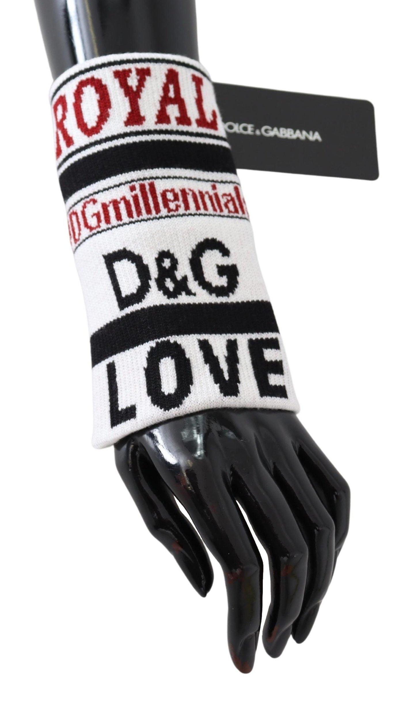 Dolce & Gabbana Multicolor Wool Knit D&G Love Wristband Wrap Dolce & Gabbana