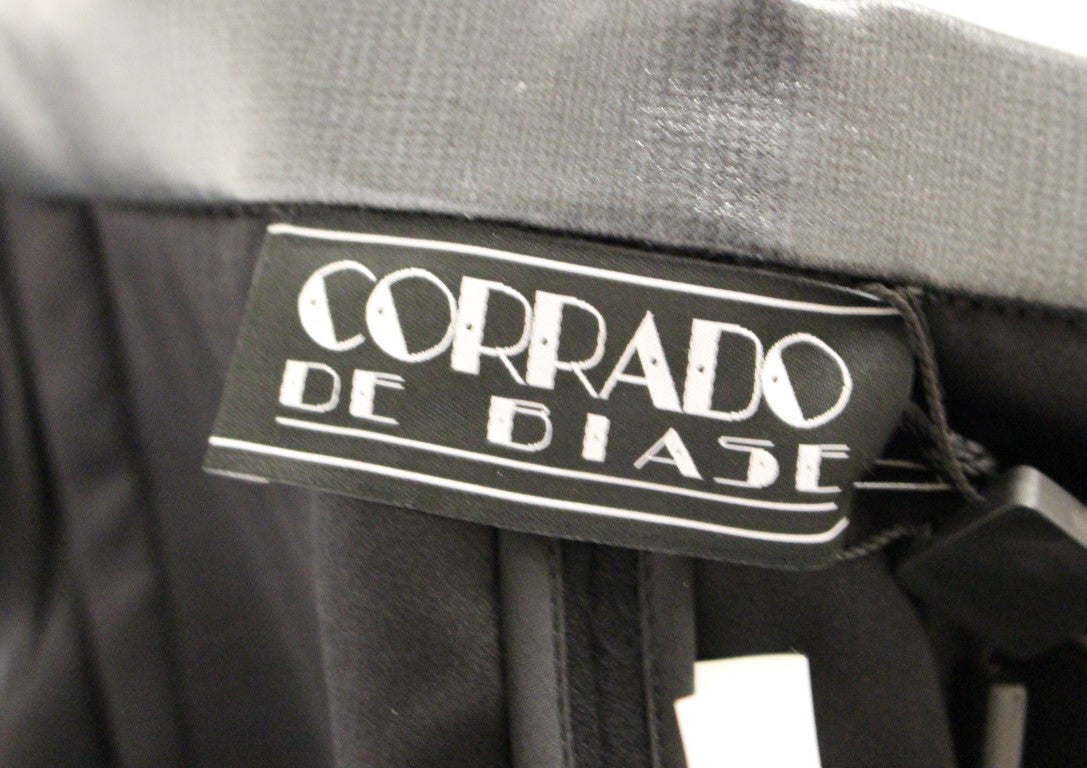 Corrado De Biase Black Metal Buttons Cotto Wool Skirt Corrado De Biase