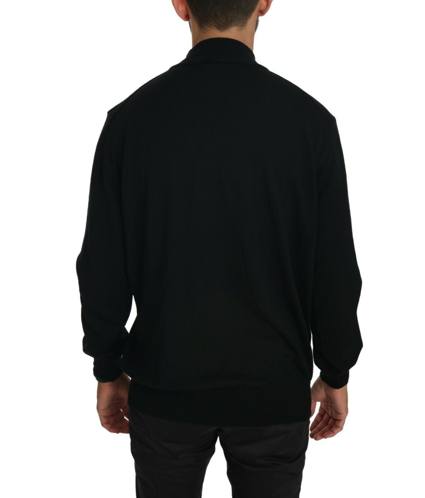 MILA SCHÖN Black Turtle Neck Pullover Top Virgin Wool Sweater MILA SCHÖN