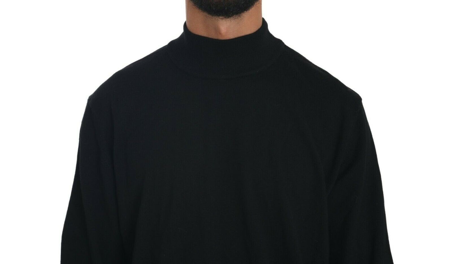 MILA SCHÖN Black Turtle Neck Pullover Top Virgin Wool Sweater MILA SCHÖN