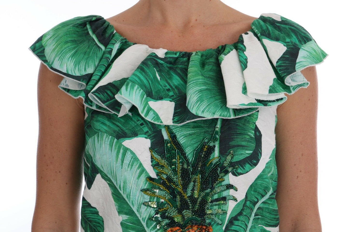 Dolce & Gabbana Pineapple Banana Sequins Blouse T-shirt Dolce & Gabbana
