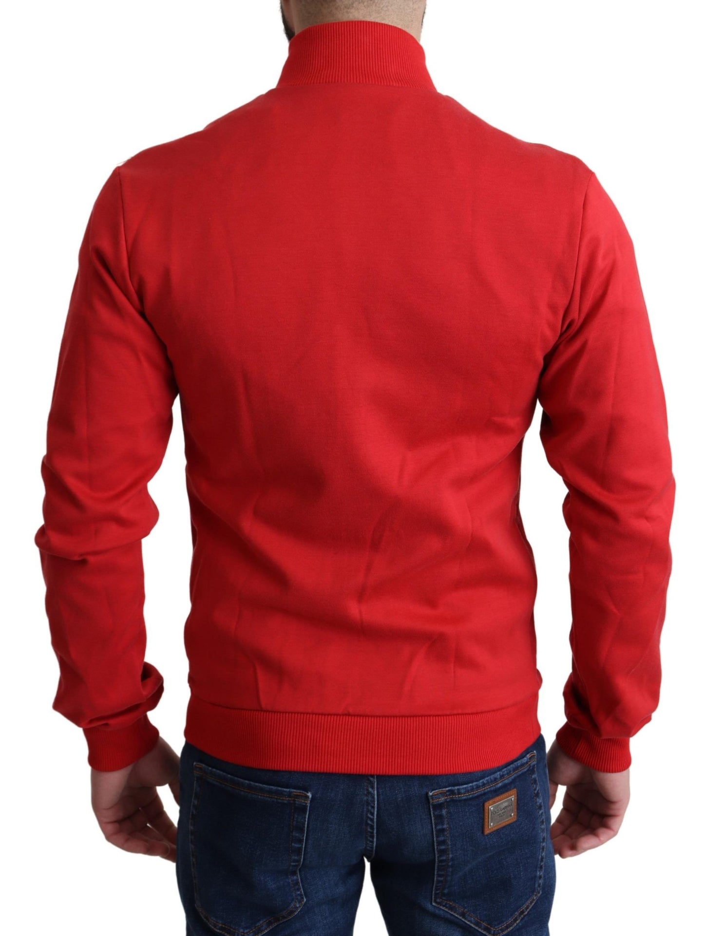Dolce & Gabbana Red DG Motor Club Zippered Cardigan Sweater Dolce & Gabbana