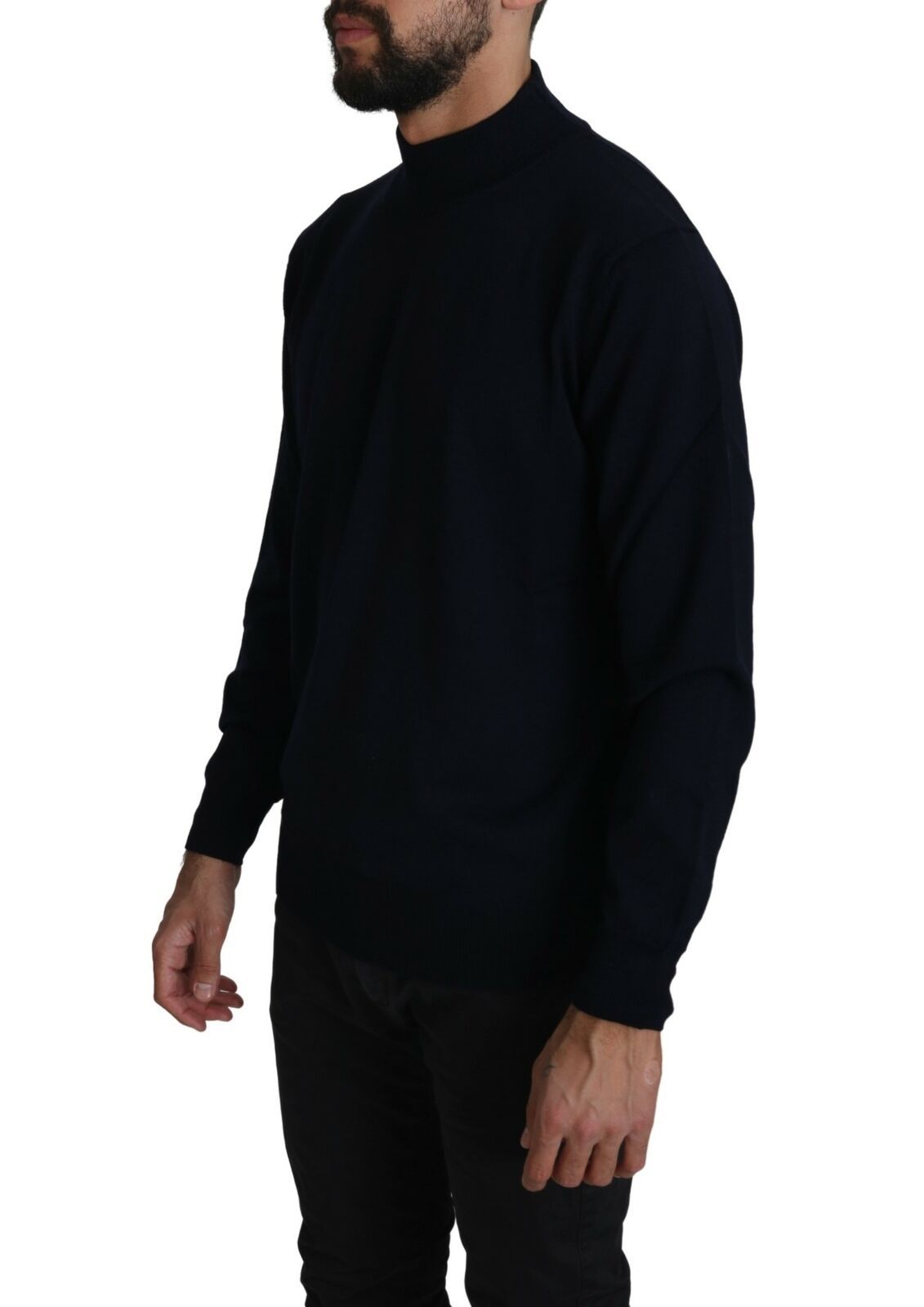 MILA SCHÖN Dark Blue Crewneck Pullover 100% Wool Sweater MILA SCHÖN