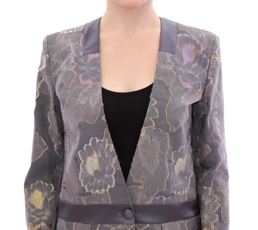 Roberto Fragata Multicolor Silk Floral Cotton Blazer Roberto Fragata