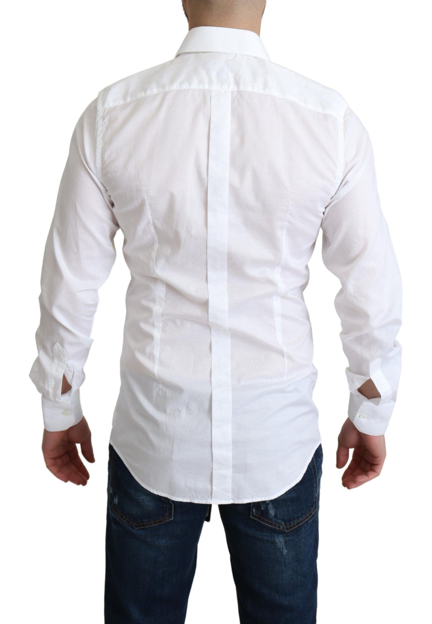 Dolce & Gabbana White Cotton Long Sleeves Formal Shirt Dolce & Gabbana