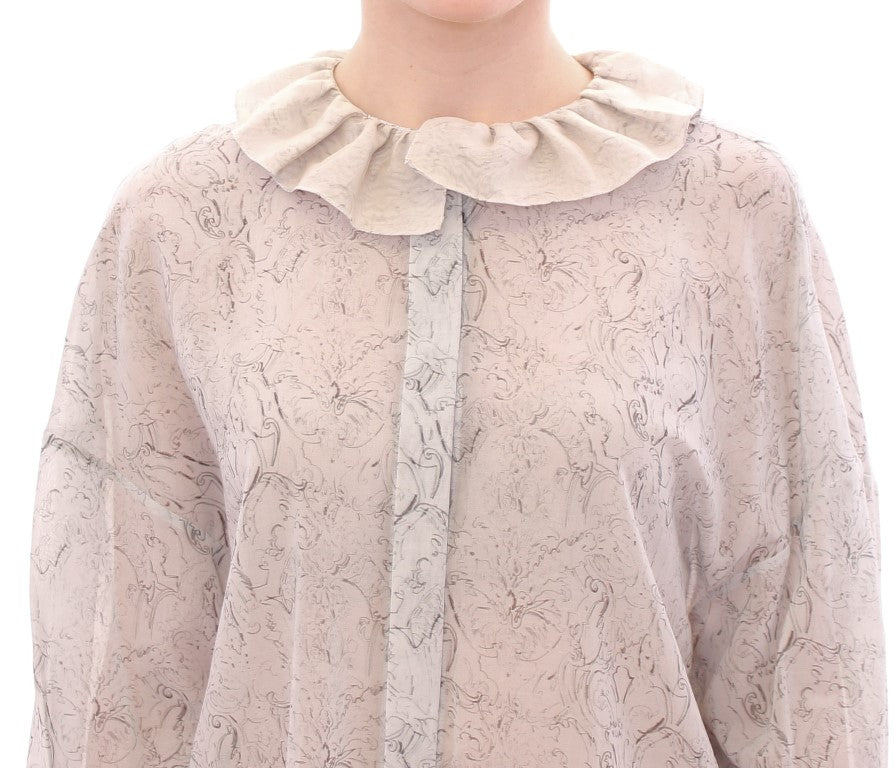 Vika Gazinskaya Blue Cotton Blouse Tunic Vika Gazinskaya