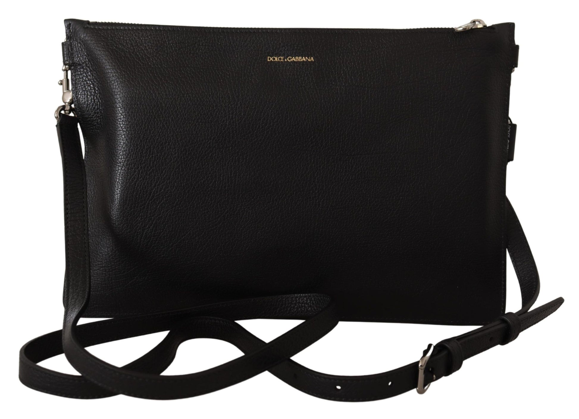 Dolce & Gabbana Black Exotic Leather Shoulder Sling Alta Sartoria Bag Dolce & Gabbana