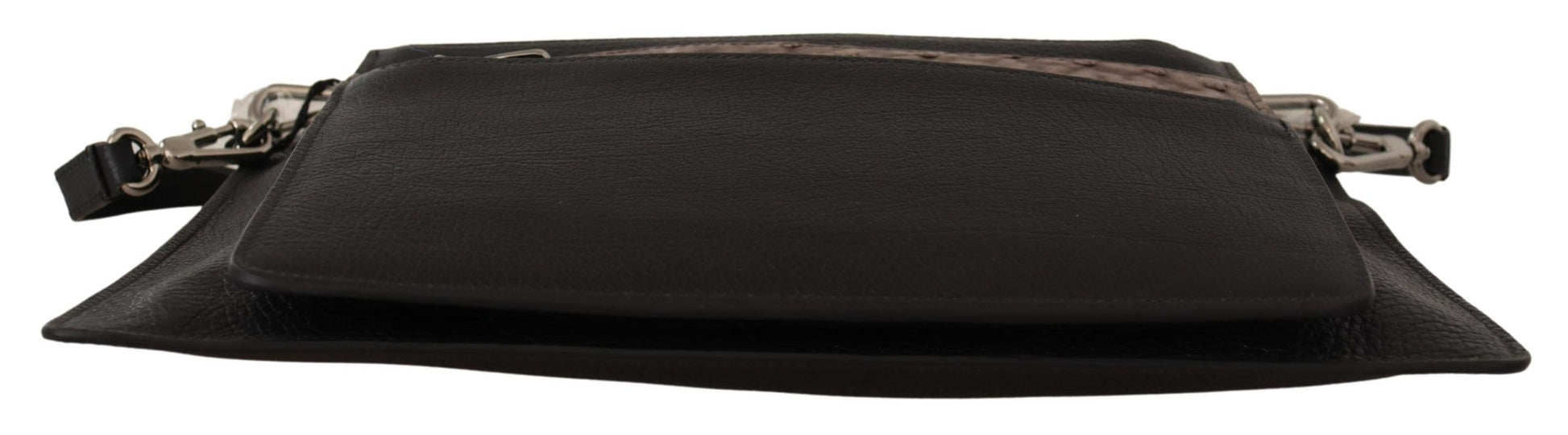 Dolce & Gabbana Black Exotic Leather Shoulder Sling Alta Sartoria Bag Dolce & Gabbana