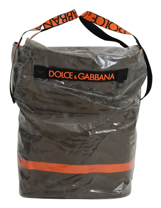 Dolce & Gabbana Cotton Men Large Fabric Green Shopping Tote Bag Dolce & Gabbana