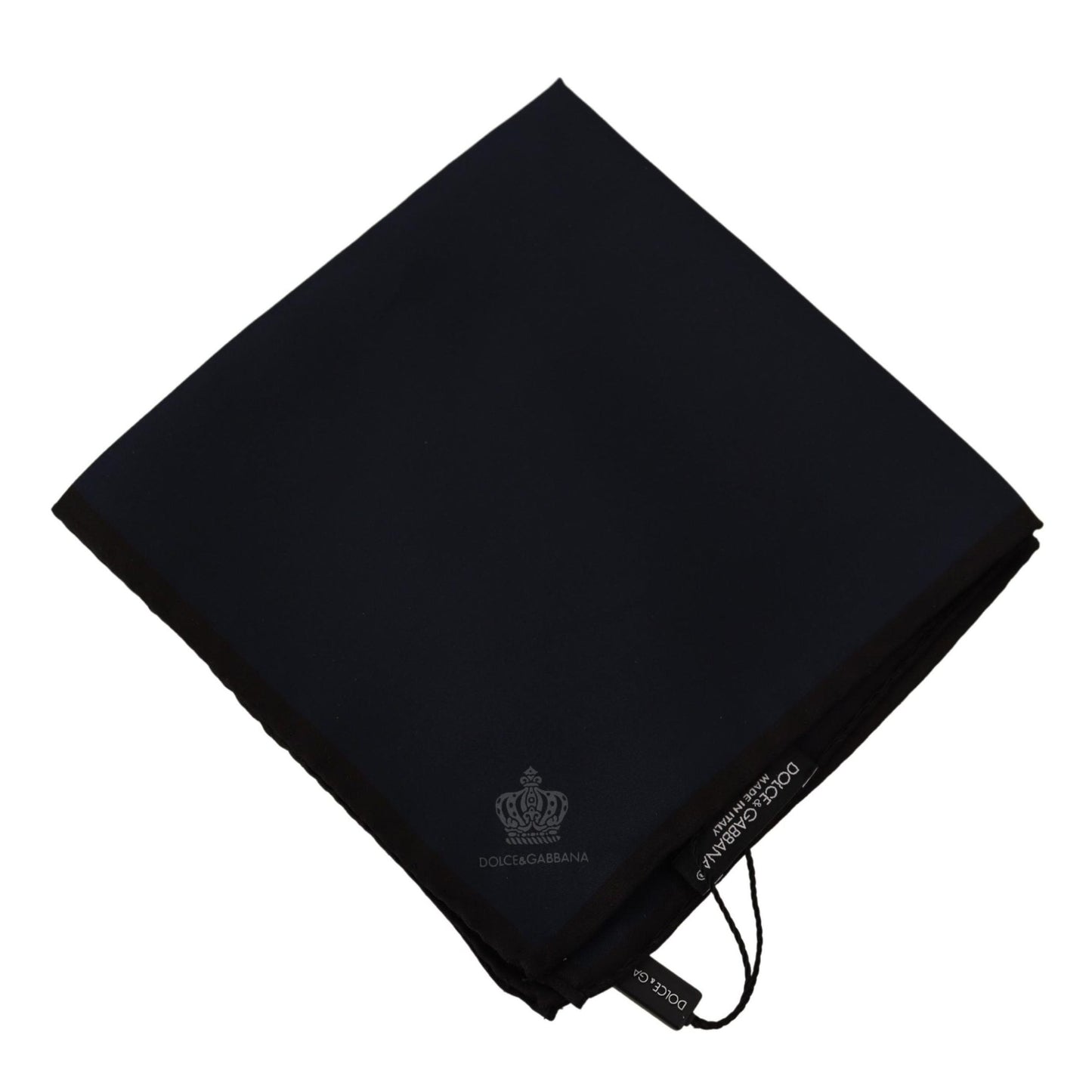 Dolce & Gabbana Black Square Handkerchief 100% Silk Scarf