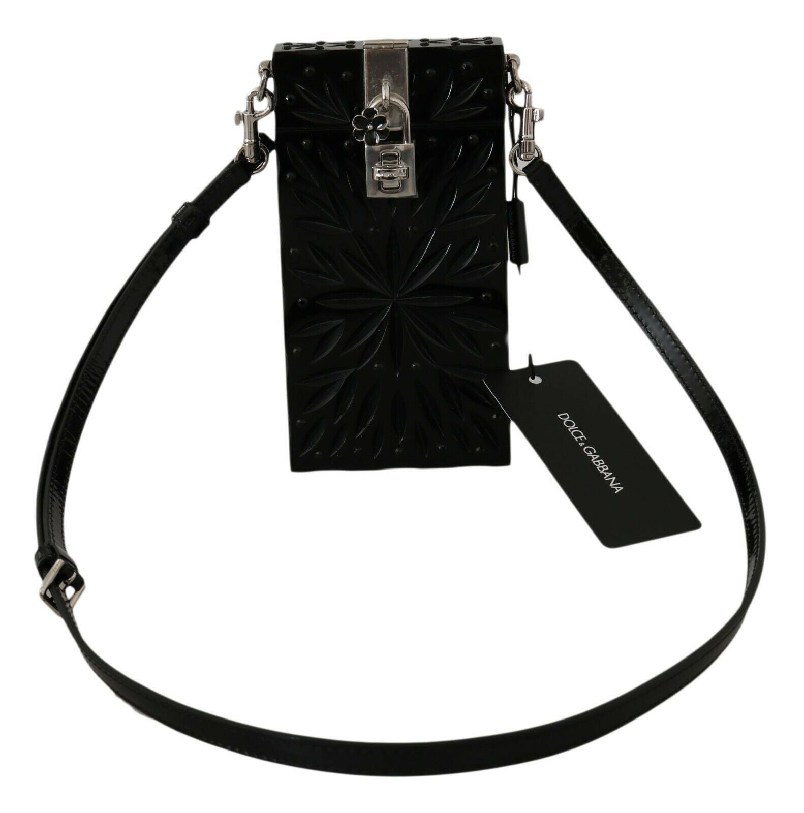 Dolce & Gabbana Black Crystal Plexiglass Cross Cigarette Case Holder Dolce & Gabbana
