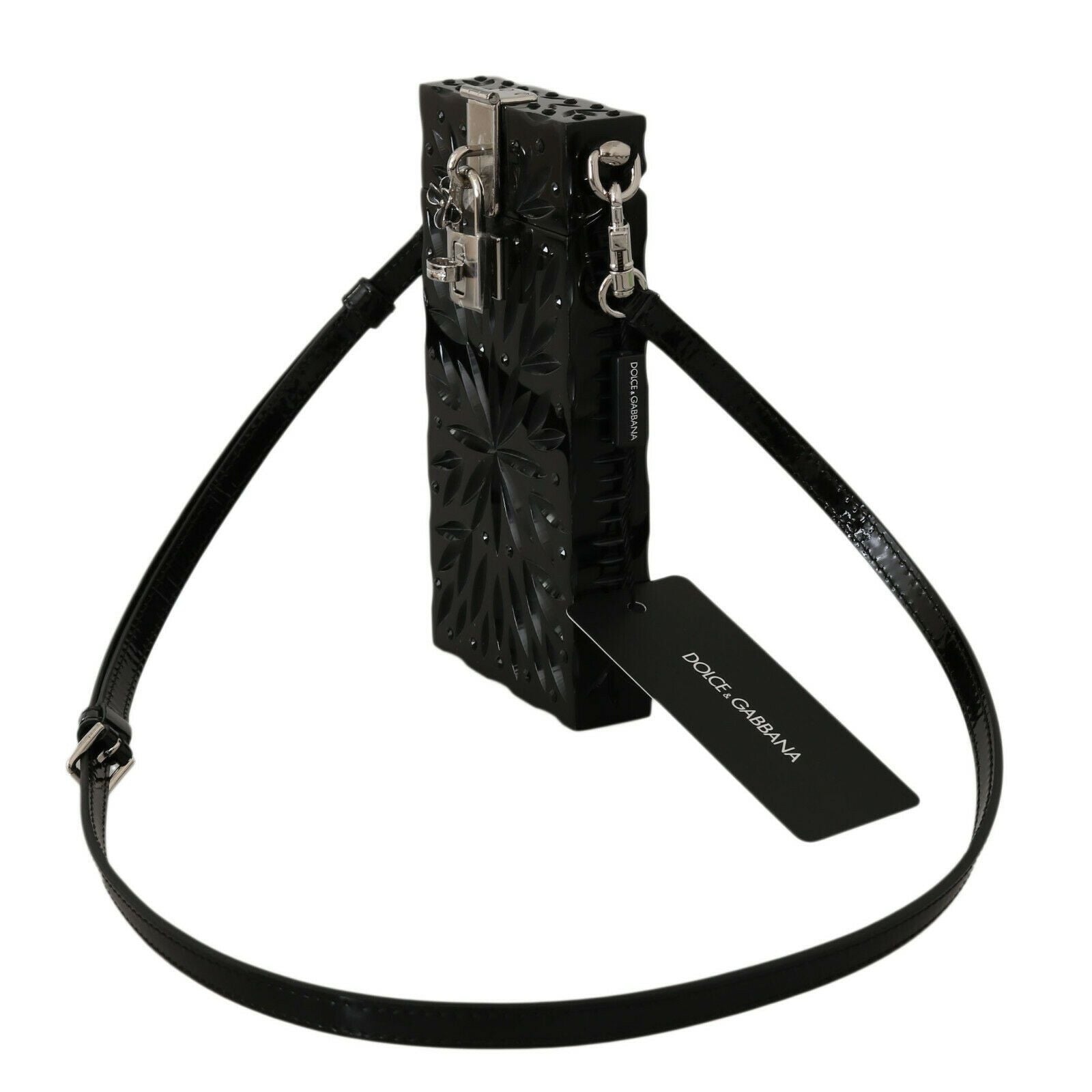 Dolce & Gabbana Black Crystal Plexiglass Cross Cigarette Case Holder Dolce & Gabbana