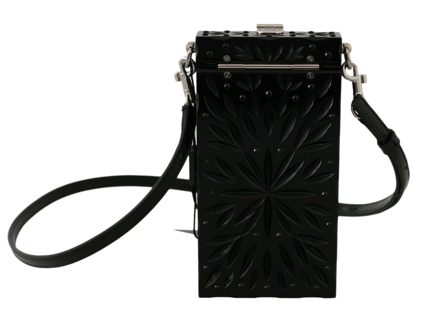 Dolce & Gabbana Black Crystal Plexiglass Cross Cigarette Case Holder Dolce & Gabbana
