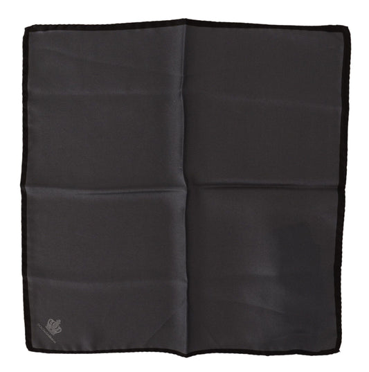 Dolce & Gabbana Gray 100% Silk Square Handkerchief Gray 100% Silk Square Handkerchief Dolce & Gabbana