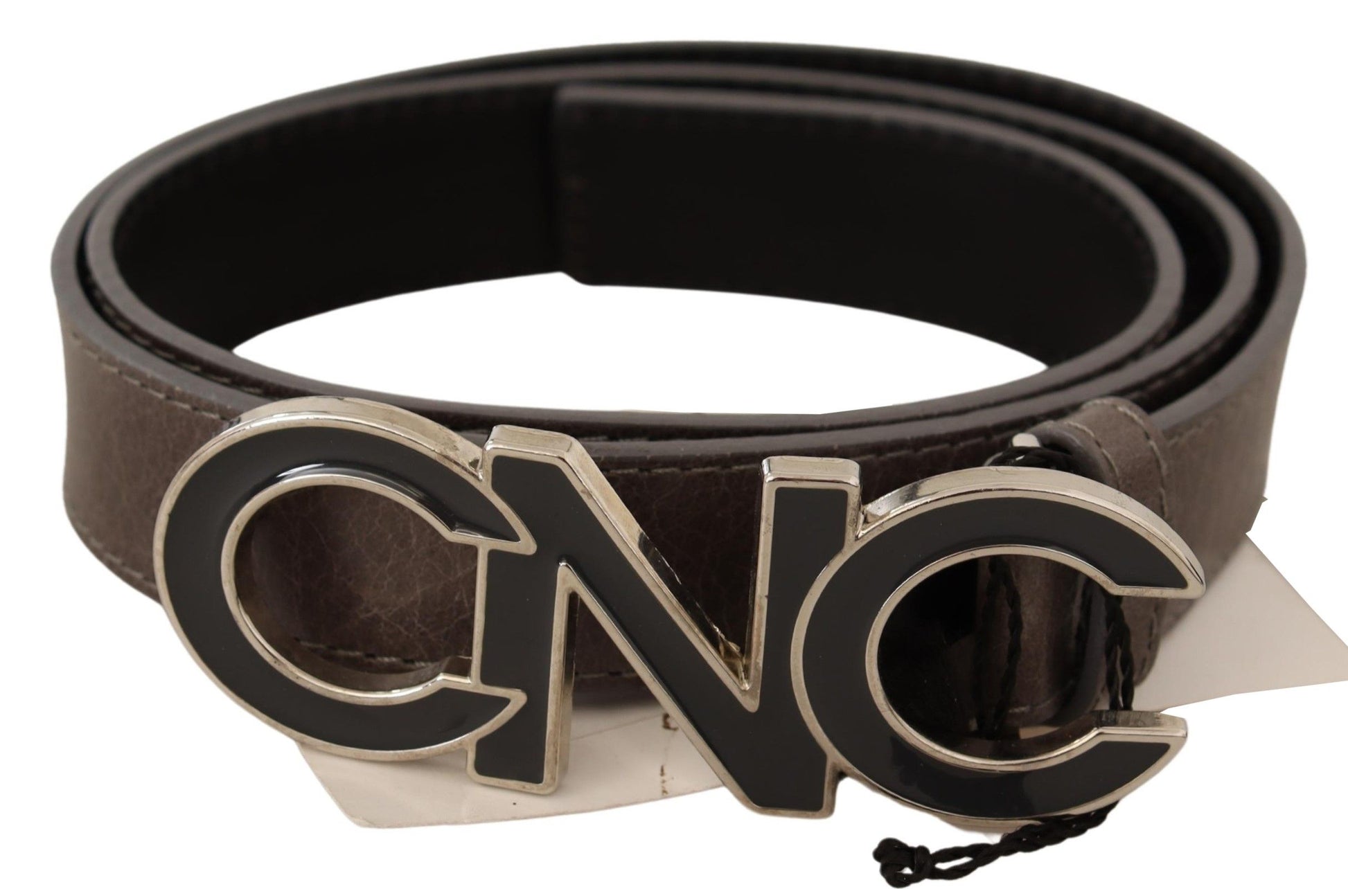 Costume National Brown Letter Logo Buckle Belt Costume National