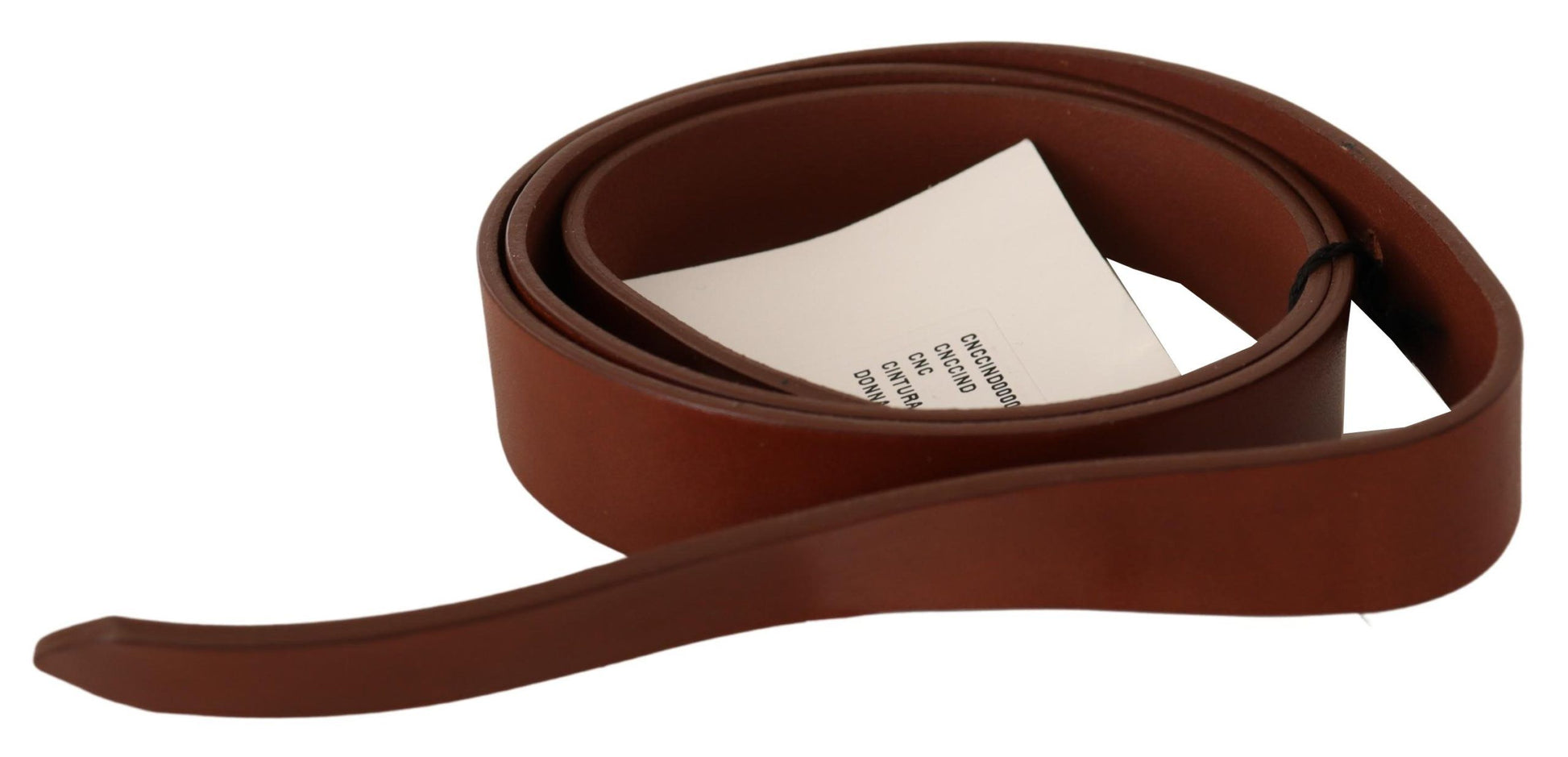 Costume National Brown Leather Silver Fastening Belt Costume National