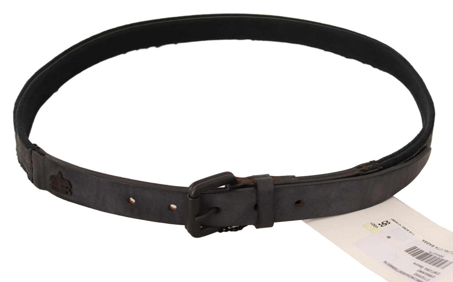 Ermanno Scervino Black Leather Logo Buckle Waist Women Belt Ermanno Scervino