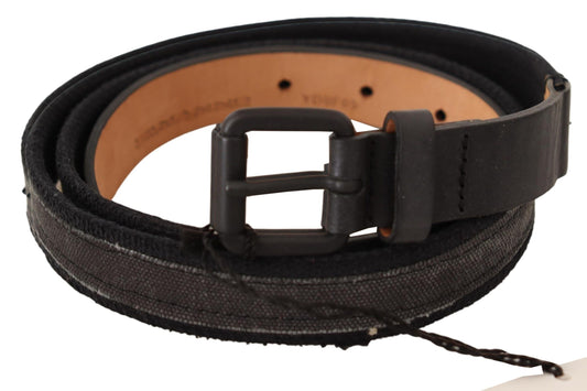Ermanno Scervino Black Leather Logo Buckle Waist Women Belt Ermanno Scervino