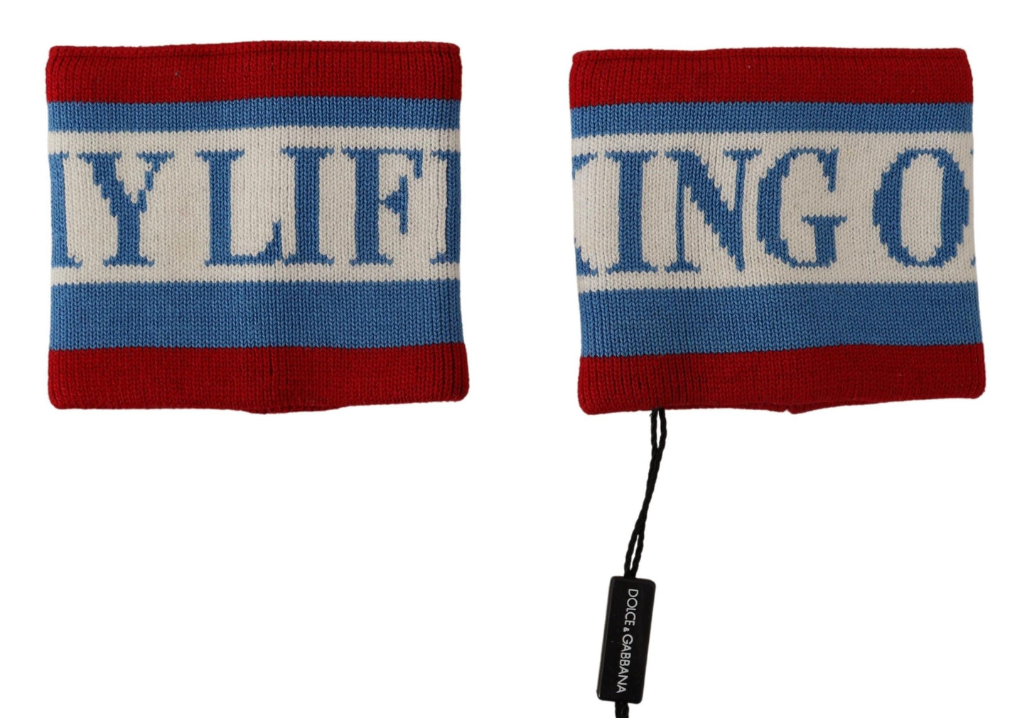 Dolce & Gabbana Multicolor King Of My Life Cashmere Wristband Dolce & Gabbana
