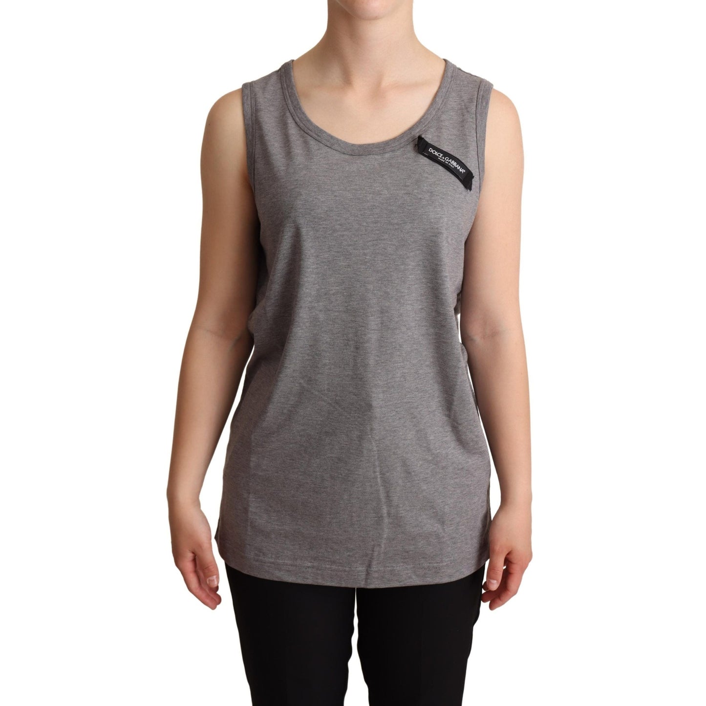Dolce & Gabbana Gray Sleeveless Round Neck Tank Top T-shirt Dolce & Gabbana