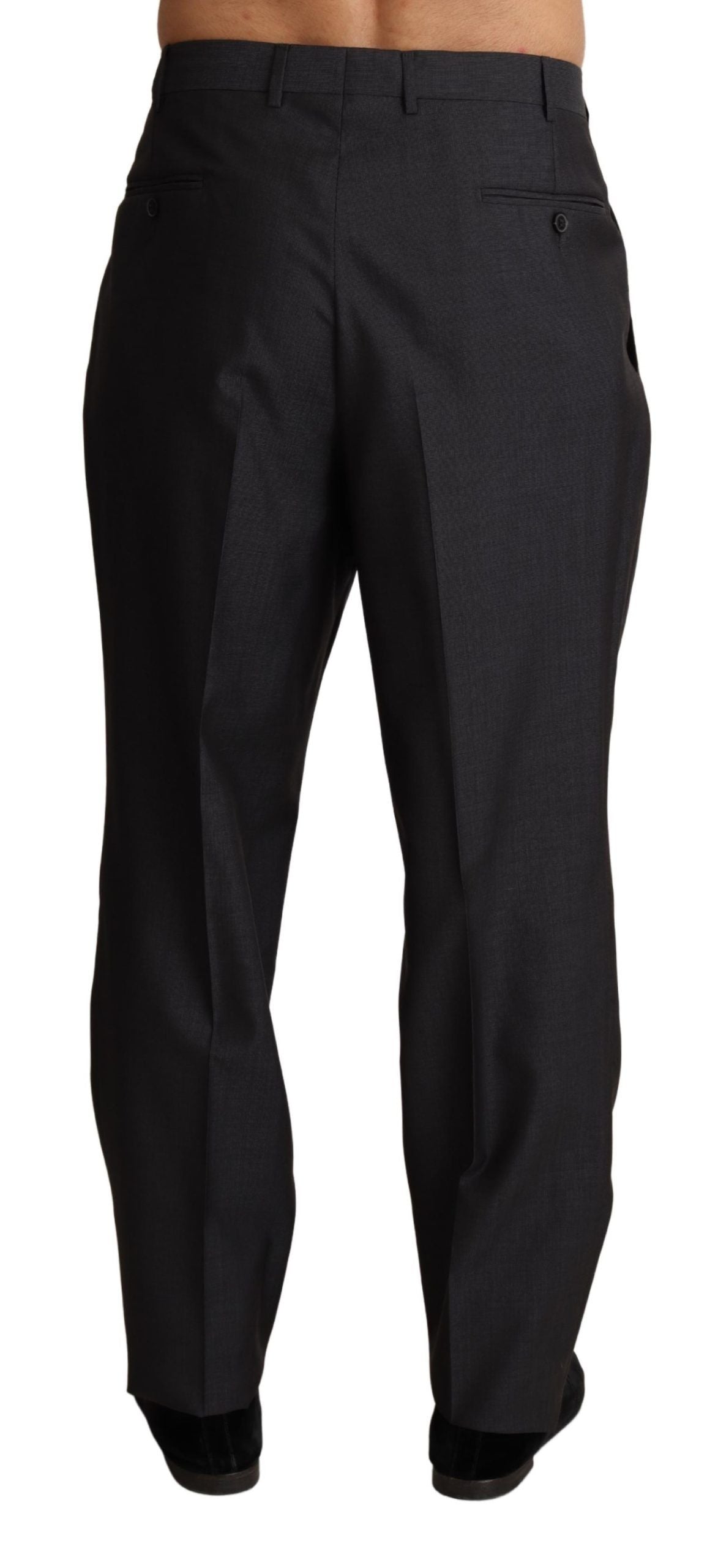 Dolce & Gabbana Gray Wool Blend Formal Trousers Pants Dolce & Gabbana