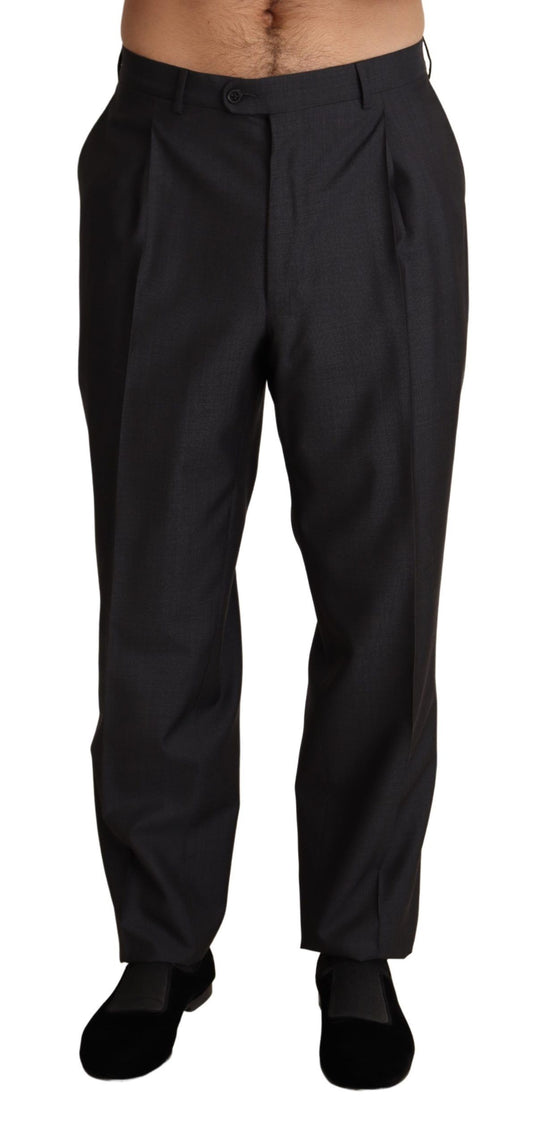 Dolce & Gabbana Gray Wool Blend Formal Trousers Pants Dolce & Gabbana