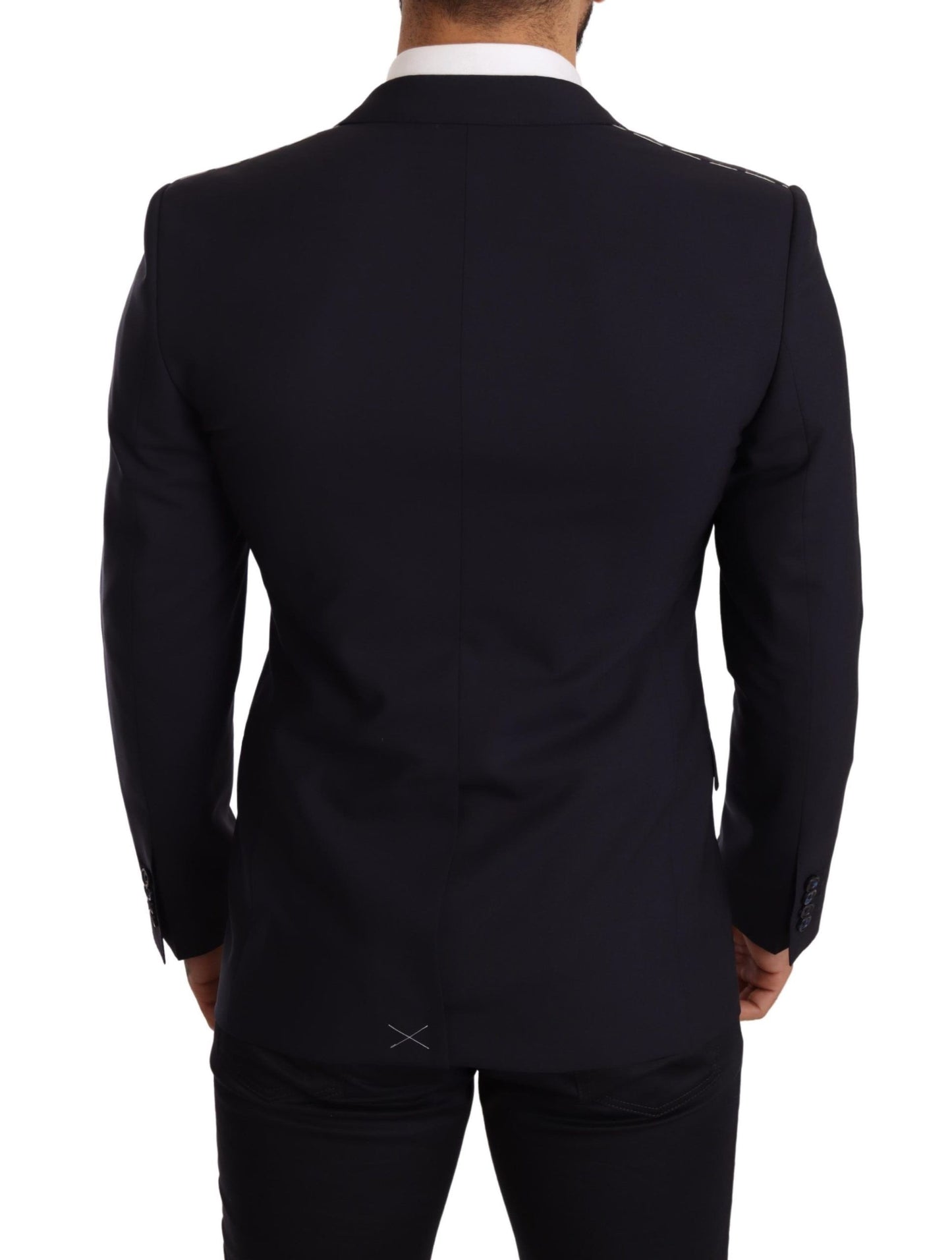 Dolce & Gabbana Navy Blue Wool Slim Fit MARTINI Blazer Dolce & Gabbana