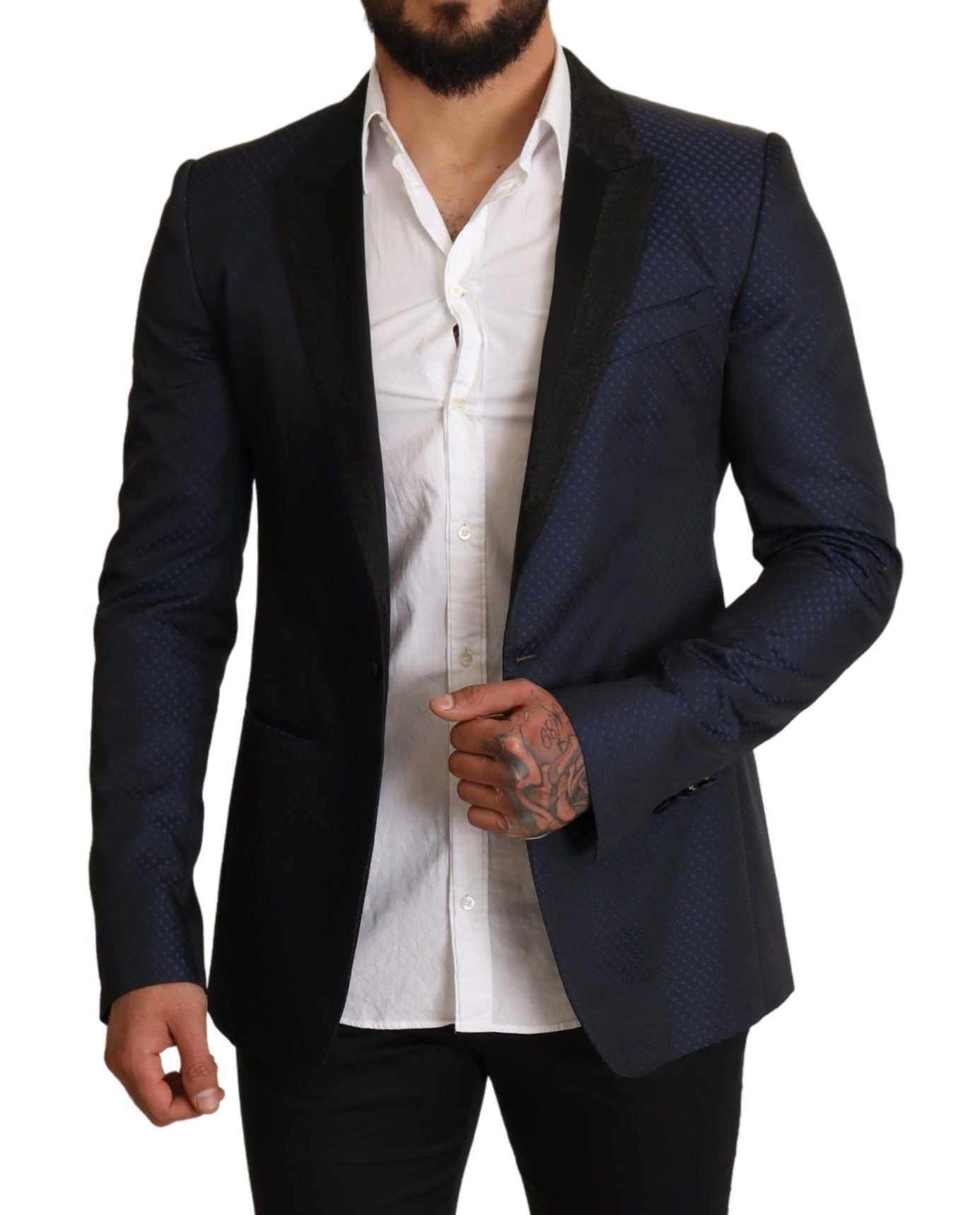 Dolce & Gabbana Blue Wool Slim Fit MARTINI Blazer Jacket Dolce & Gabbana
