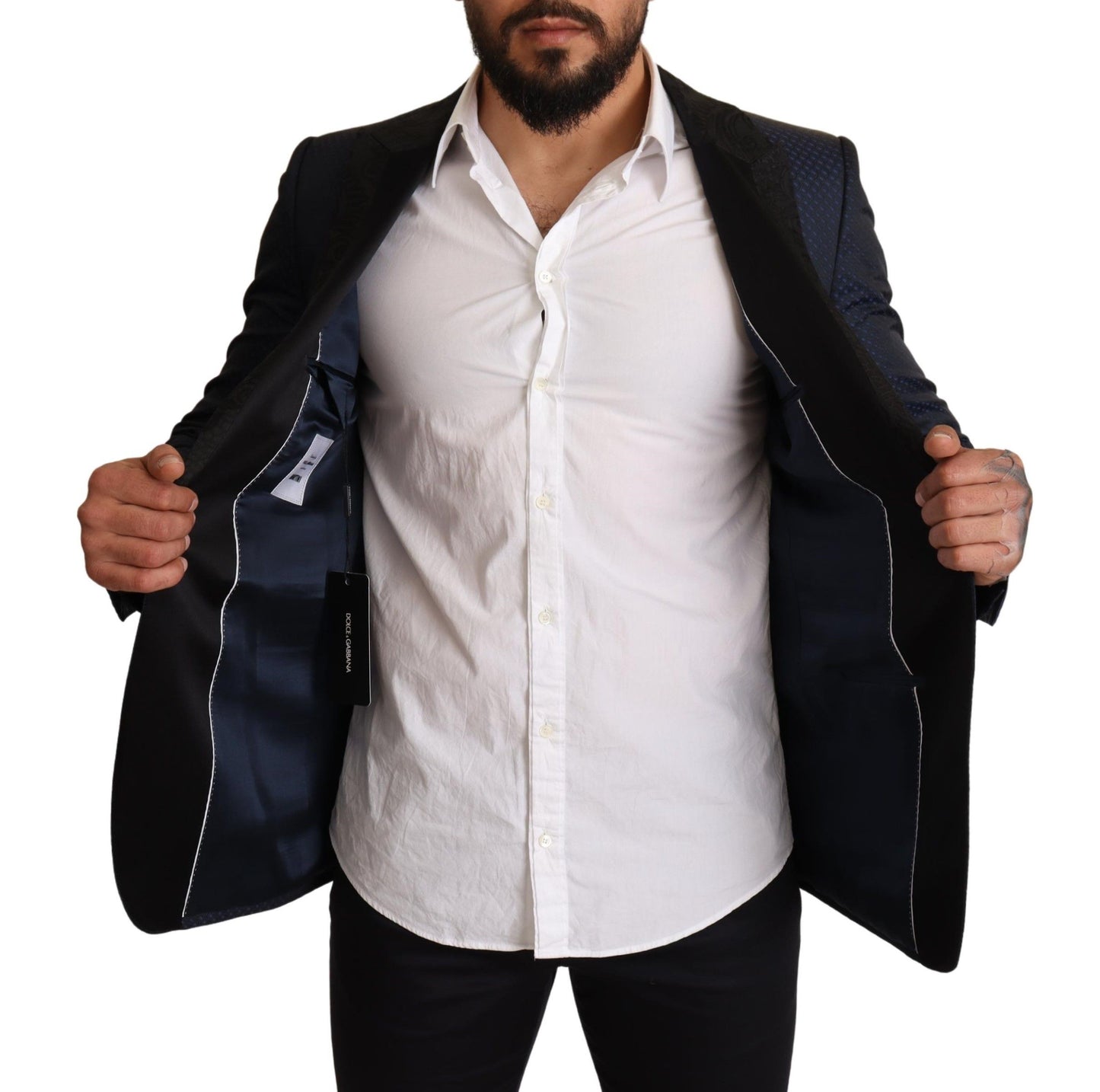 Dolce & Gabbana Blue Wool Slim Fit MARTINI Blazer Jacket Dolce & Gabbana