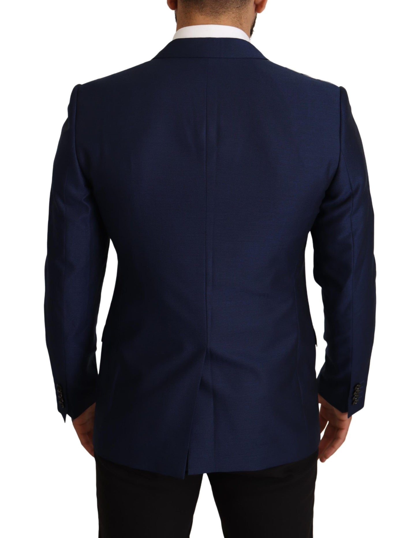 Dolce & Gabbana Navy Blue Slim Fit Jacket MARTINI Blazer Dolce & Gabbana