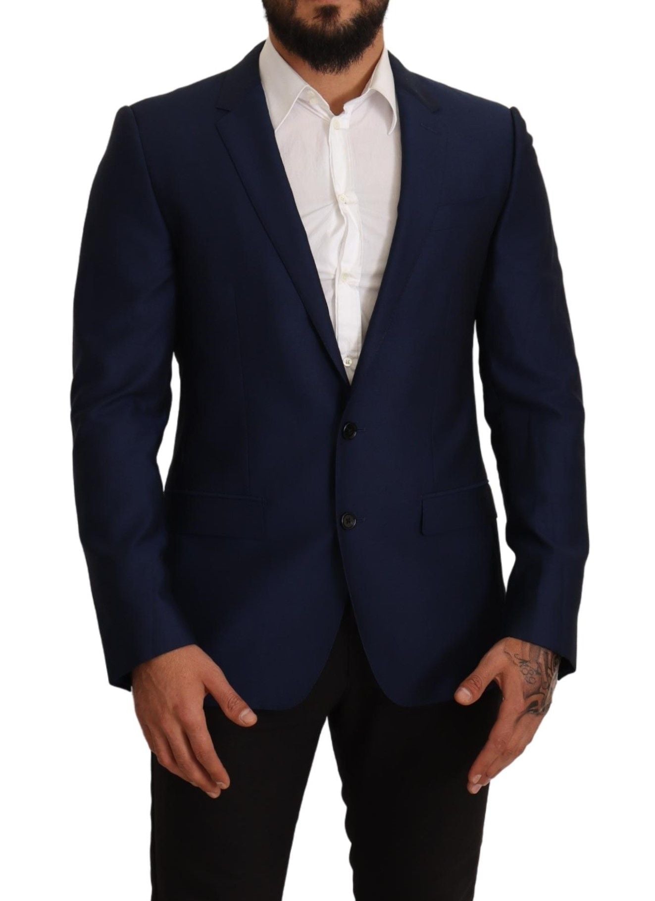 Dolce & Gabbana Navy Blue Slim Fit Jacket MARTINI Blazer Dolce & Gabbana