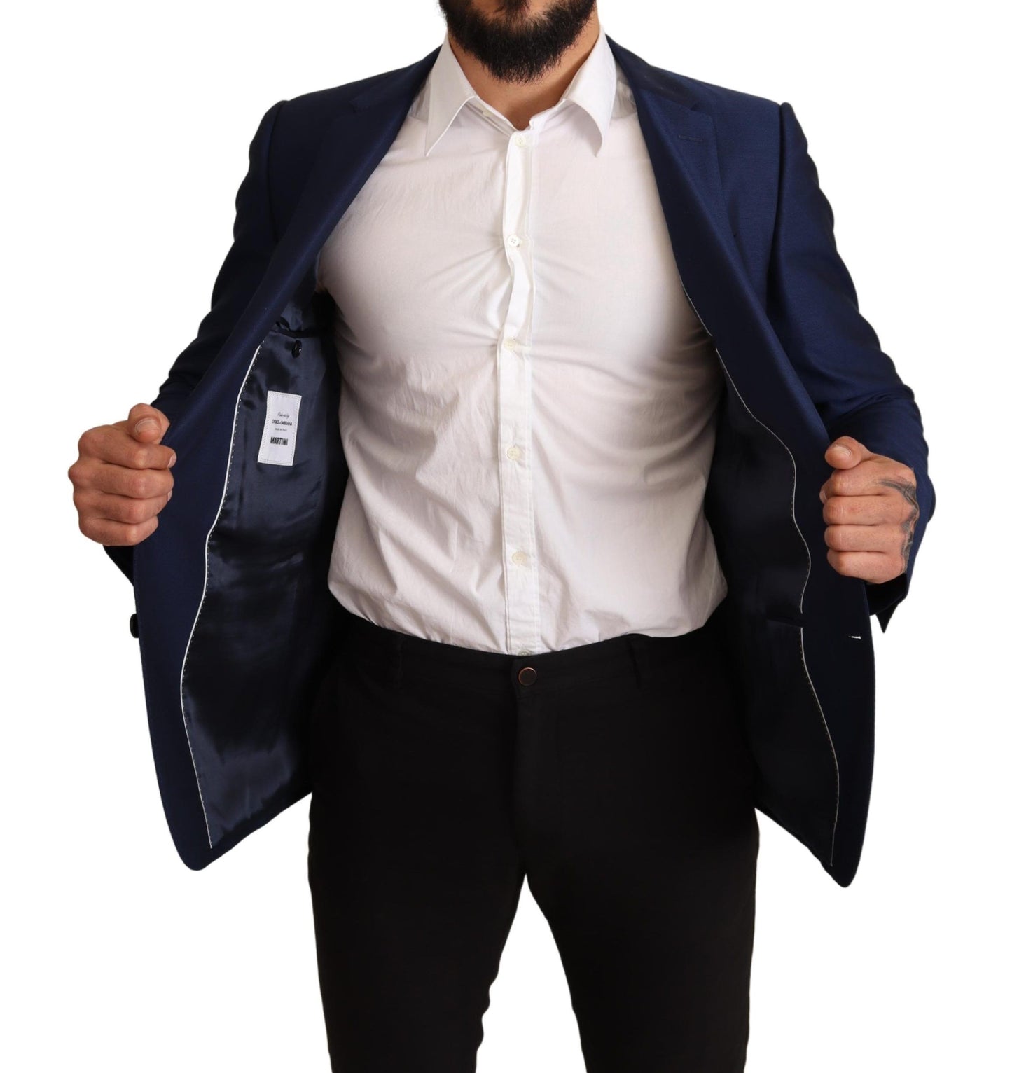 Dolce & Gabbana Navy Blue Slim Fit Jacket MARTINI Blazer Dolce & Gabbana
