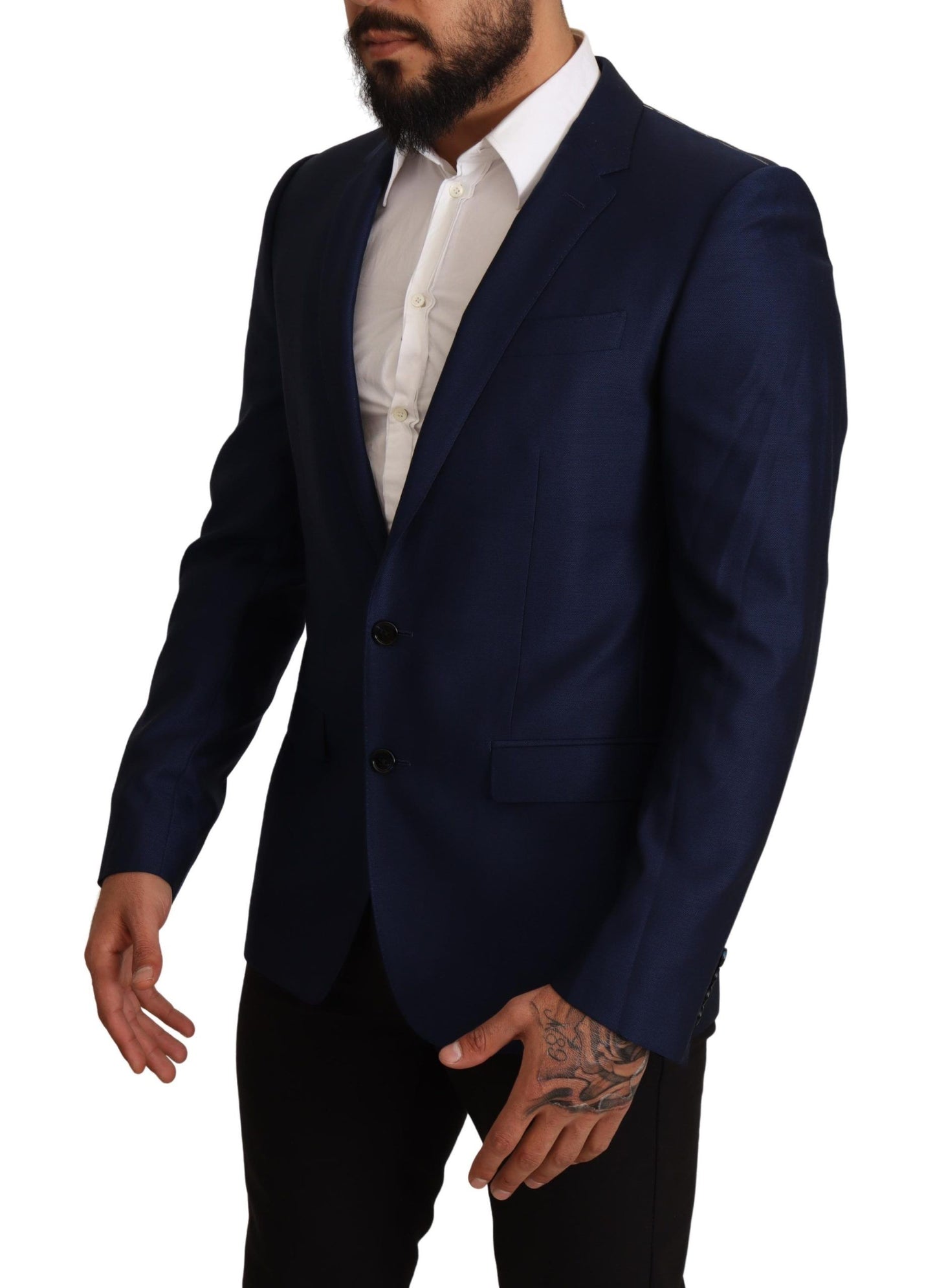 Dolce & Gabbana Navy Blue Slim Fit Jacket MARTINI Blazer Dolce & Gabbana