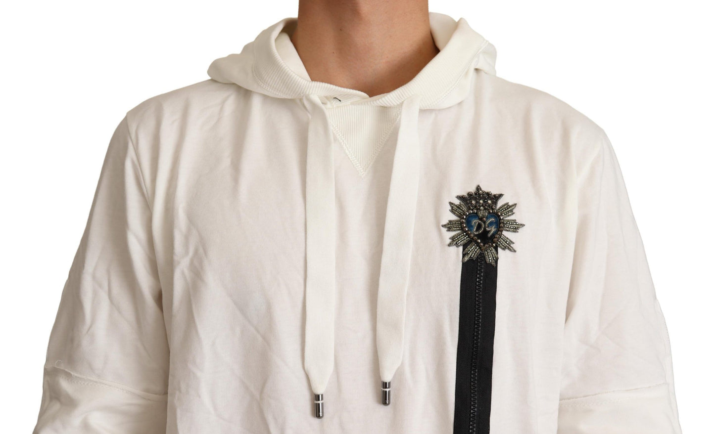 Dolce & Gabbana White Hooded Limited Edition Sweater Dolce & Gabbana