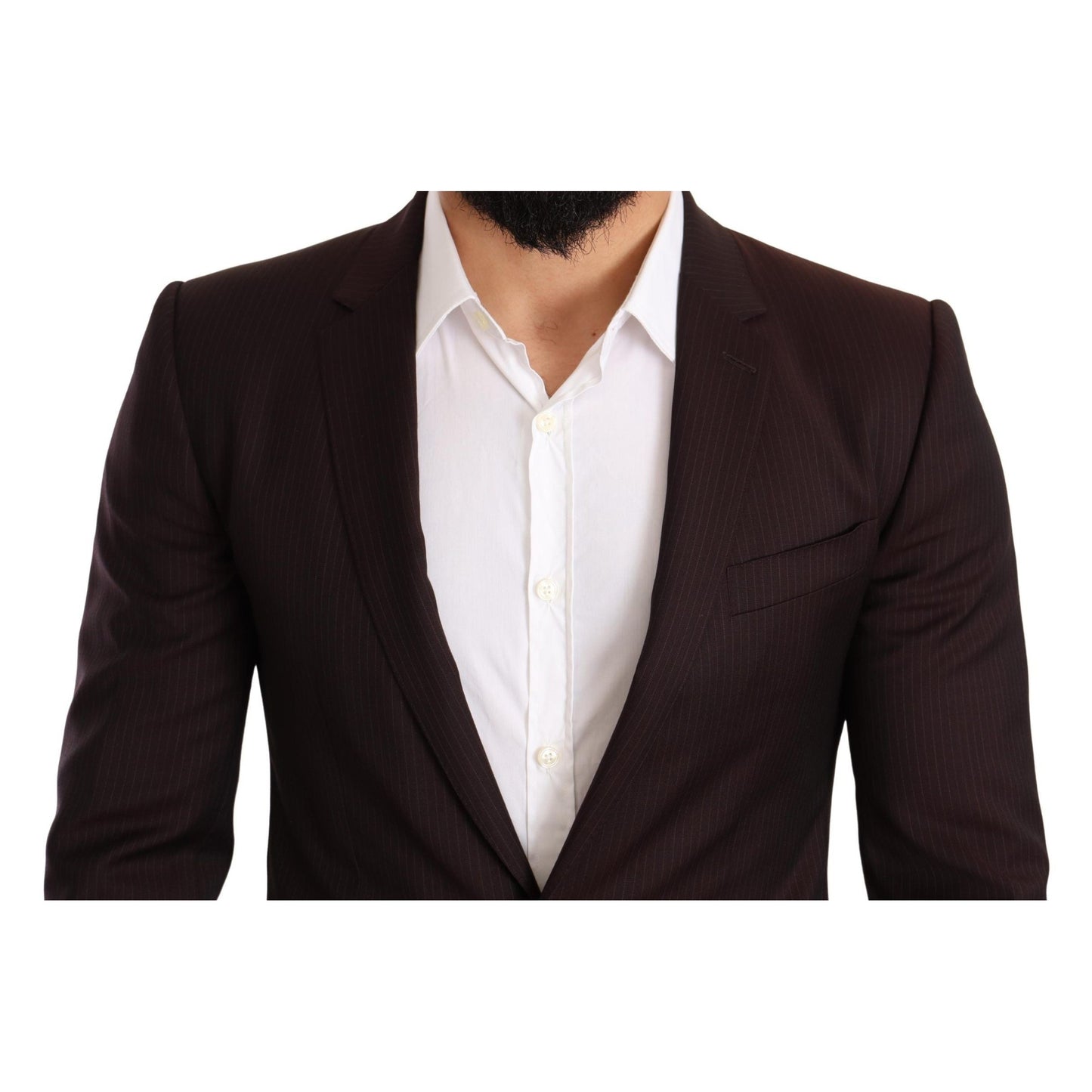 Dolce & Gabbana Bordeaux Wool MARTINI Slim Fit Suit