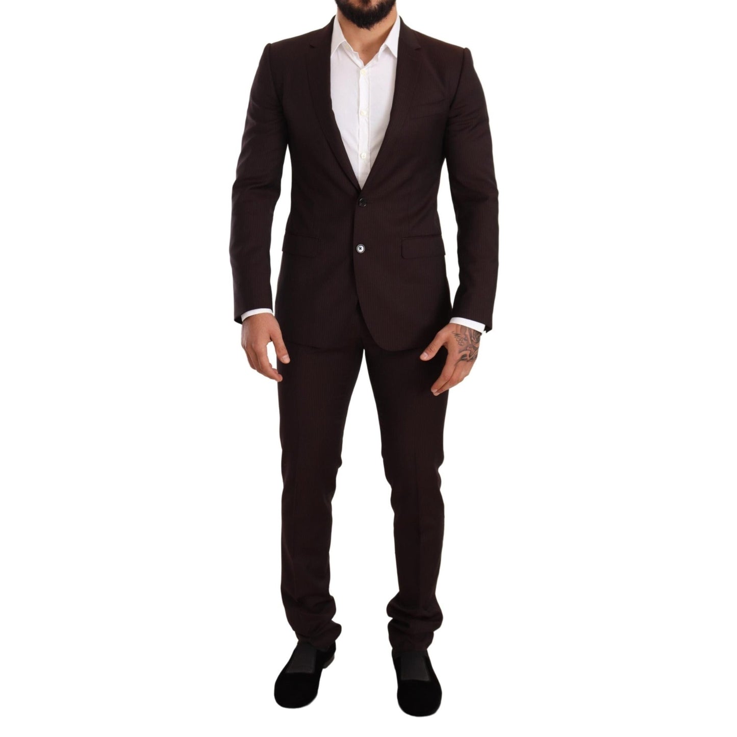 Dolce & Gabbana Bordeaux Wool MARTINI Slim Fit Suit