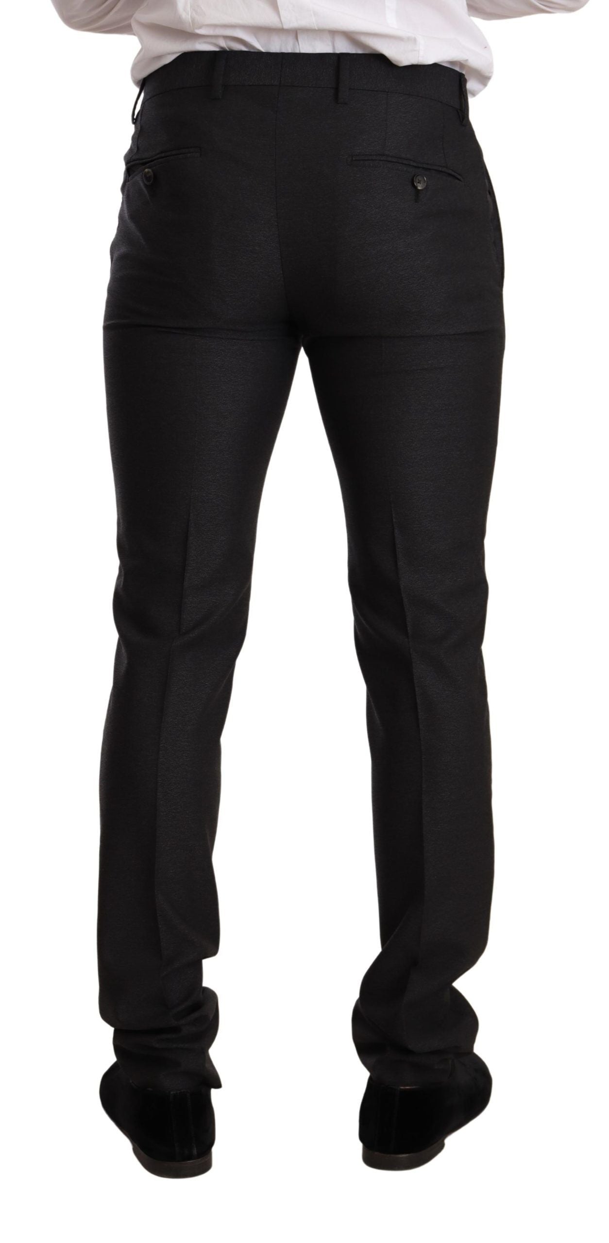 Dolce & Gabbana Gray Wool MARTINI Slim Fit Set Suit Dolce & Gabbana