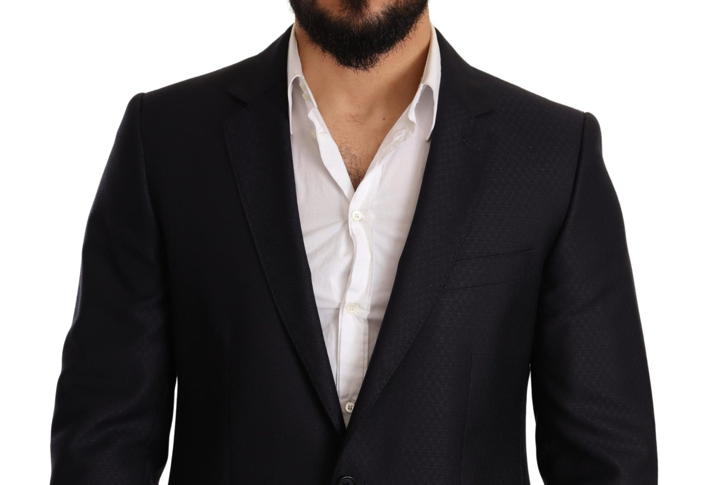 Dolce & Gabbana Blue Pattern MARTINI SLIM FIT 2 Piece Suit Dolce & Gabbana