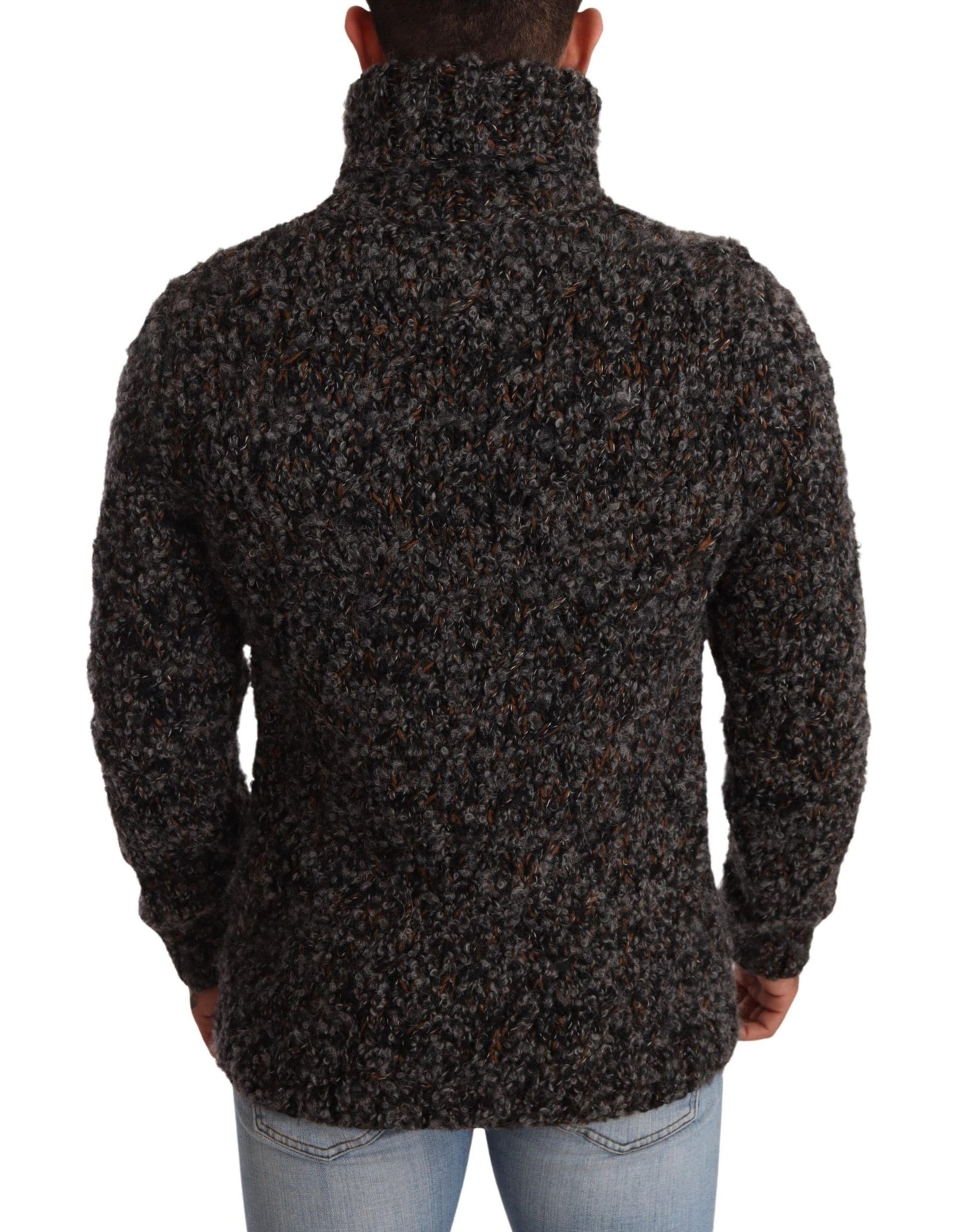 Dolce & Gabbana Gray Wool Blend Turtleneck Pullover Sweater Dolce & Gabbana