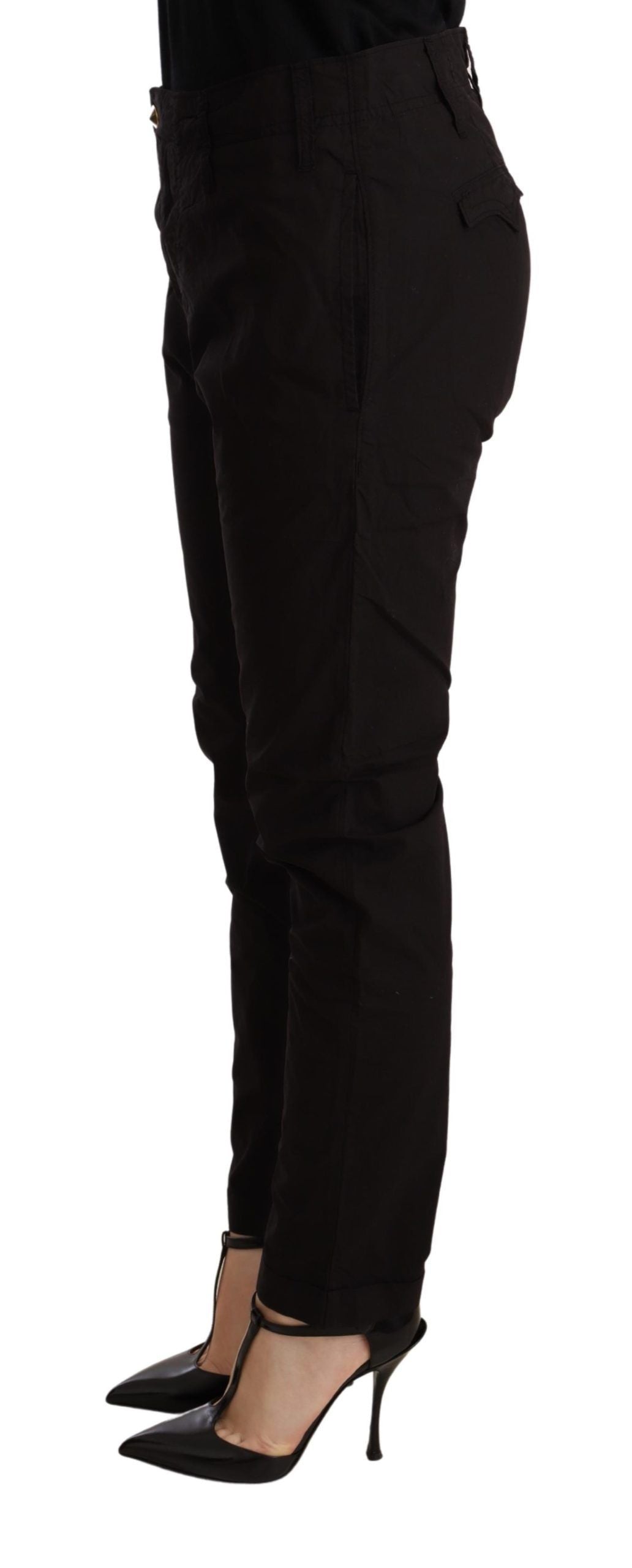 CYCLE Black Mid Waist BAGGY Fit Skinny Trouser CYCLE