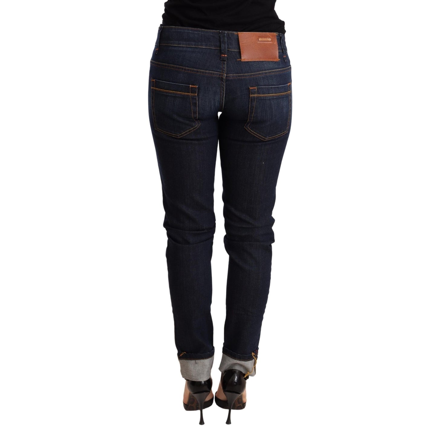 Acht Blue Washed Low Waist Skinny Denim Trouser Acht