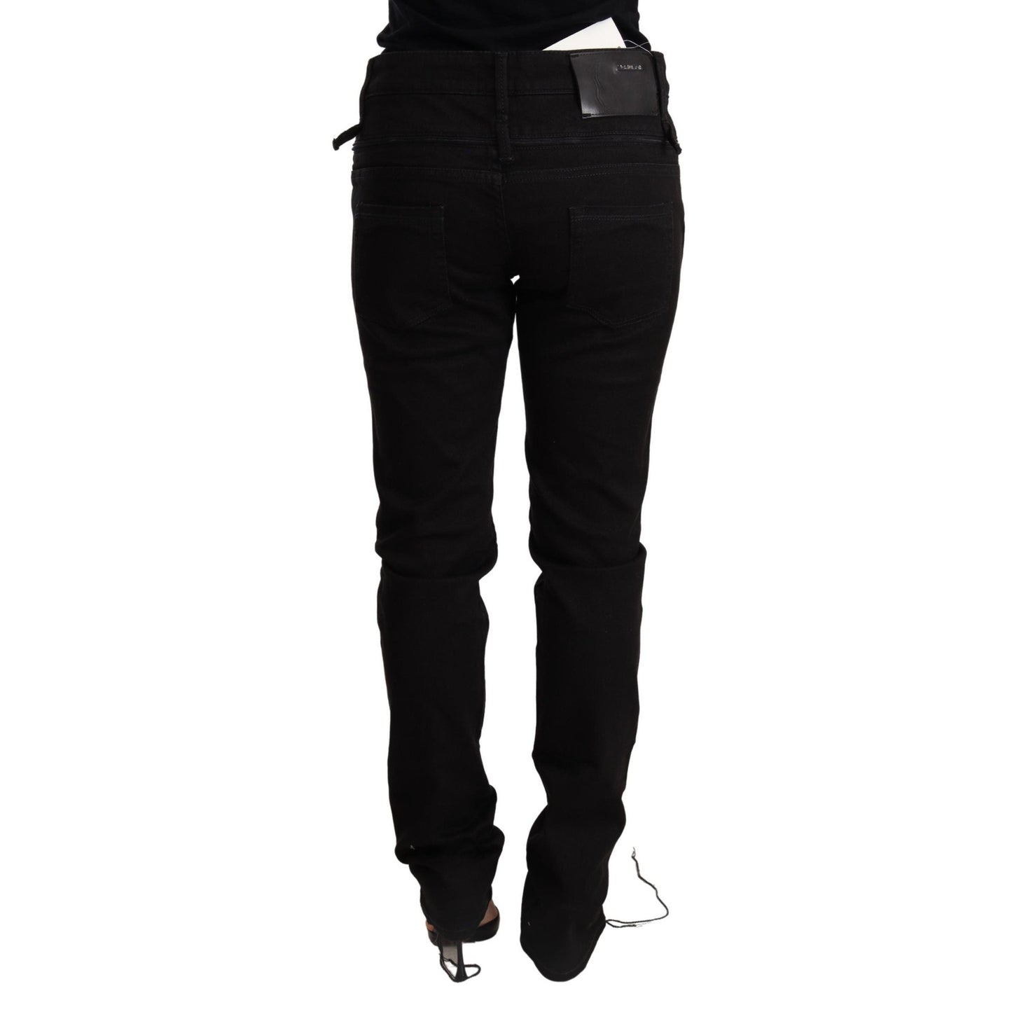 Acht Black Low Waist Skinny Denim Jeans Trouser Acht