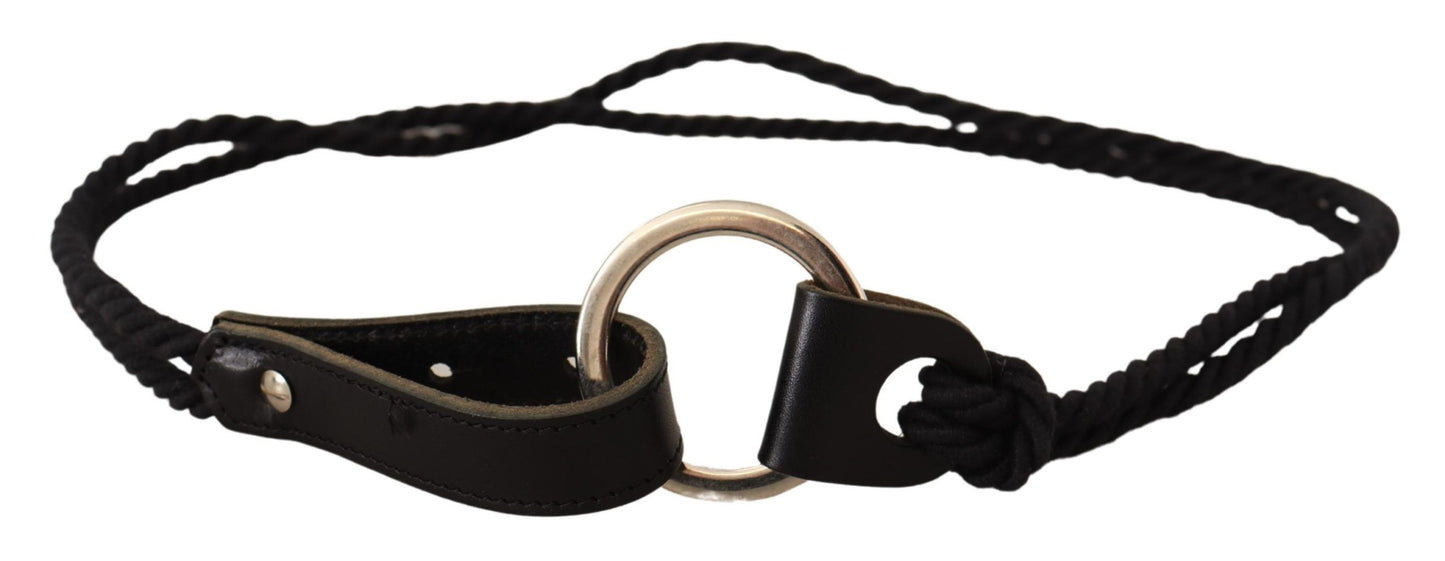 MILA SCHÖN Black Leather Slim Women Waistband Metal Buckle Belt MILA SCHÖN