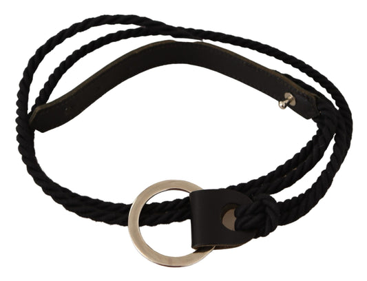 MILA SCHÖN Black Leather Slim Women Waistband Metal Buckle Belt MILA SCHÖN