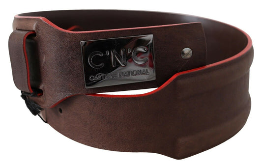 Costume National Dark Brown Genuine Leather Belt Costume National