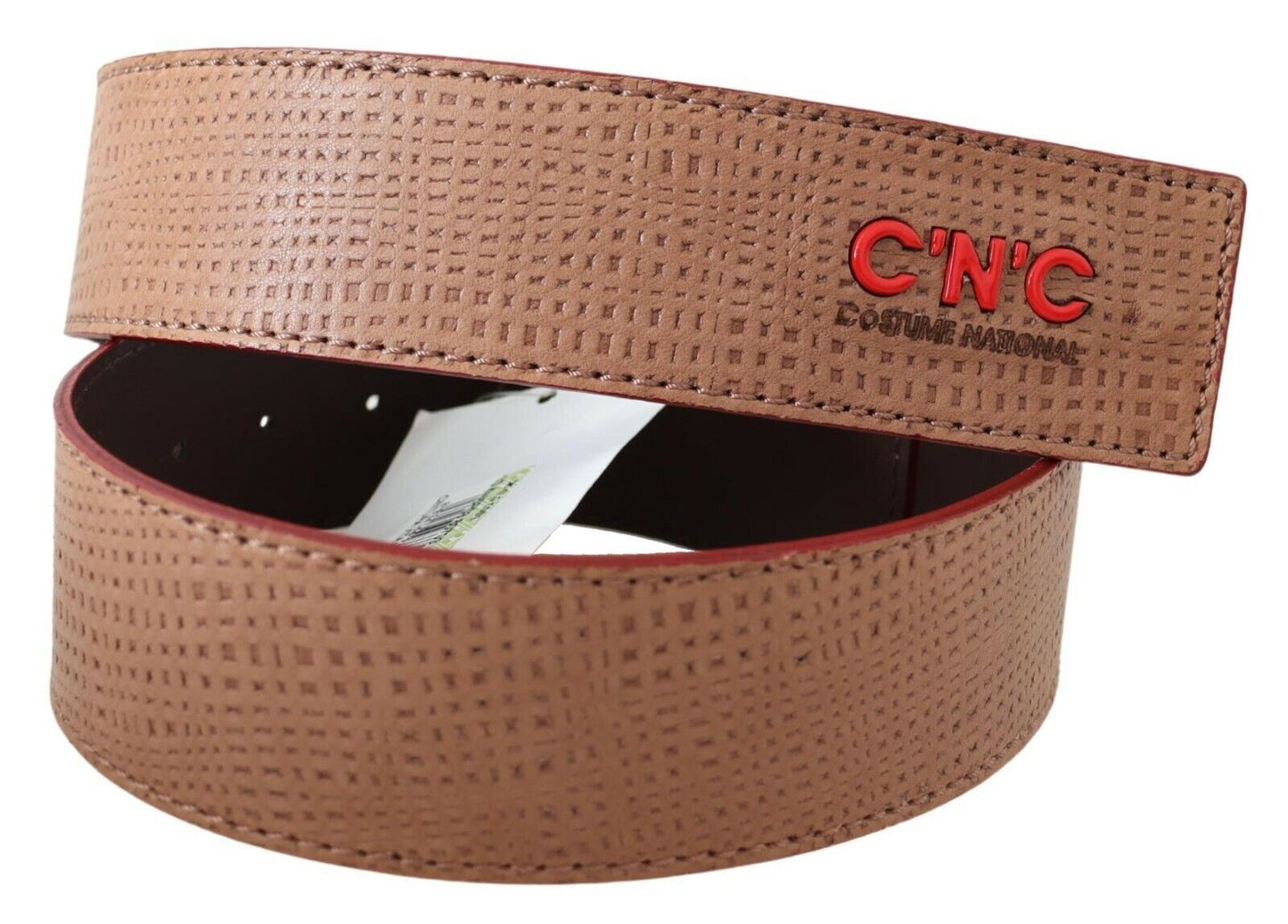 Costume National White Leather Logo Fashion Waist Belt Costume National