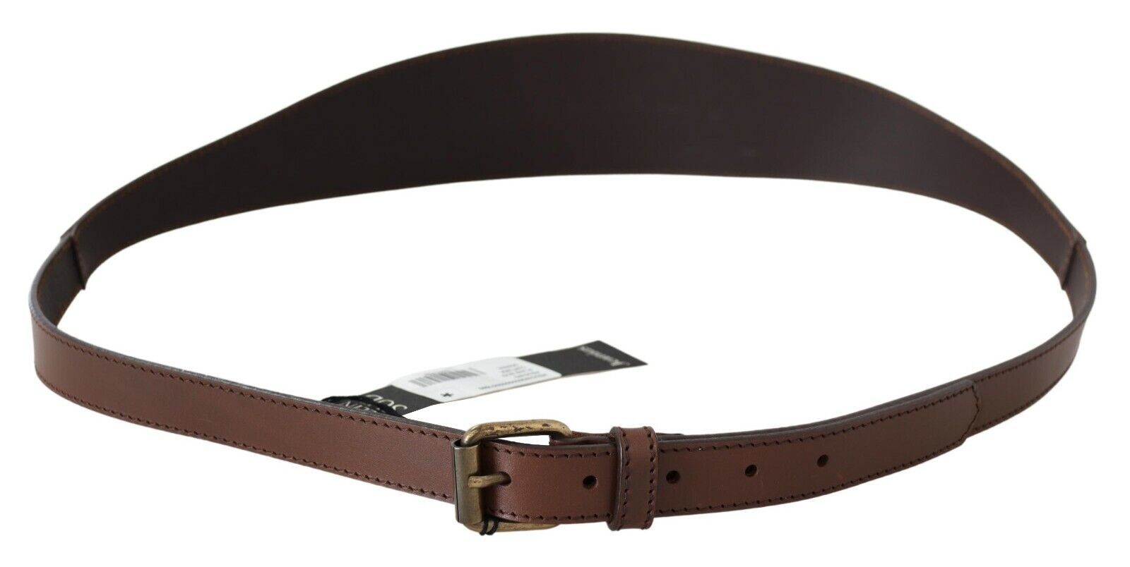 PLEIN SUD Brown Genuine Leather Rustic Metal Buckle Belt PLEIN SUD