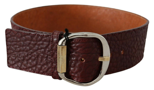 GF Ferre Bordeaux Wide Leather Waist Gold Silver Belt GF Ferre